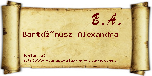 Bartánusz Alexandra névjegykártya